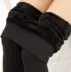 Mùa thu và mùa đông eo cao 500 gram Quần cotton nhiều màu sắc cộng với quần legging nhung dày Quần ấm cho nữ size lớn cộng với quần béo một quần ôm đen Quần tây thường