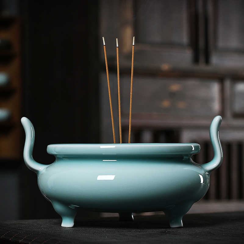 NK21875 中国陶器 青瓷三足丸香爐 茶道具 香炉 検:青磁 青瓷 中国 砧 天龍寺 七官 龙泉青瓷三足炉- Top 100件龙泉青瓷三足炉- 2025年10月更新- Taobao