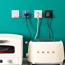 Creative Powerful Socket Power Cord Containing Stick Hook Hook Kitchen Release Key Plug Bracket Wall-mounted Wall Viscose