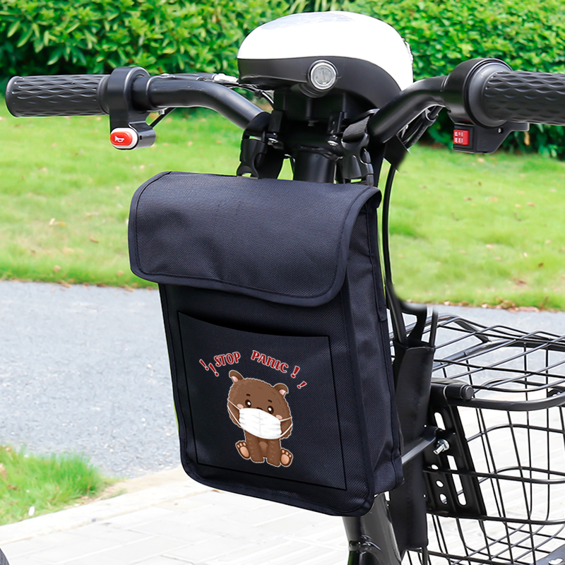 Electric car hanging bag waterproof large capacity battery bicycle front hanging bag three-dimensional mobile phone raincoat cashier bag universal