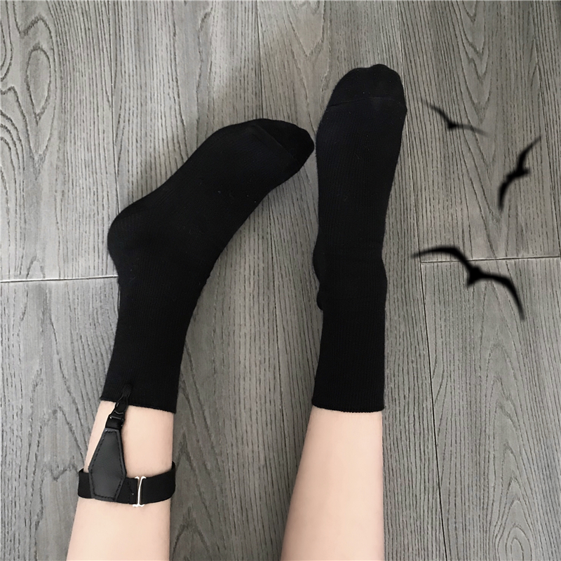 Spot half tube socks (including leg decoration) Japanese mid tube socks female half leg socks