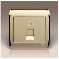 Tel Power Computer Socket Network Socket 86 Type TH Series Champagne Golden One Computer Mesh Wire Socket