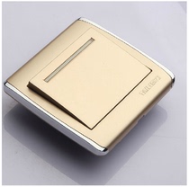 TeForce single open double control switch 86 type TH open double control switch socket champagne gold panel 1 open