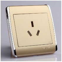 TeForce 86 type European-style switch socket Champagne gold panel One 16A-three-hole air conditioning power outlet