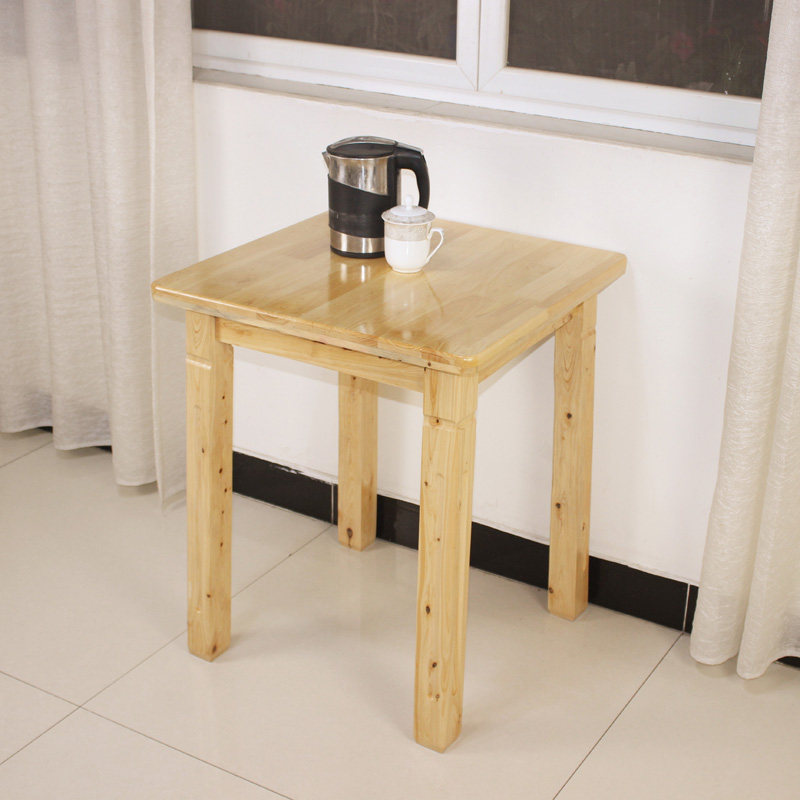 Brief full solid wood small square table square 60cm Berwood home small table dining table coffee table close by wall table
