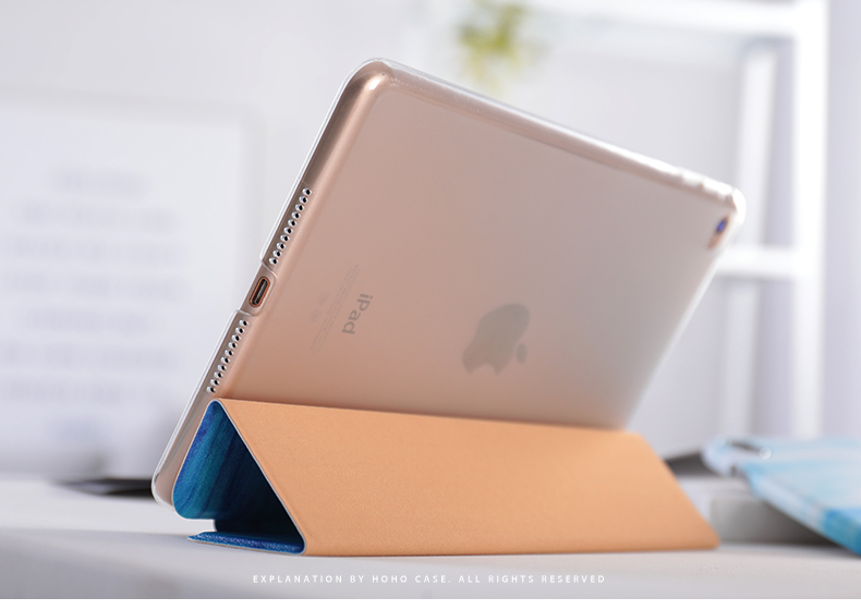 ipadair2保护套2018新款ipadpro10.5蓝色水彩
