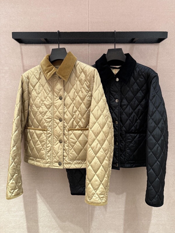 2026 New Autumn and Winter High-End Corduroy Polo Collar Quilted Chanel-Style Cotton Short Versatile Women's Jacket