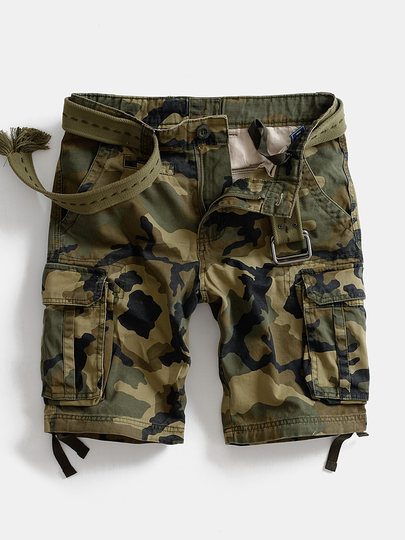 European and American breeches men's shorts outdoor workwear multi-pocket shorts casual five-point pants medium pants straight multi-pocket 5 points