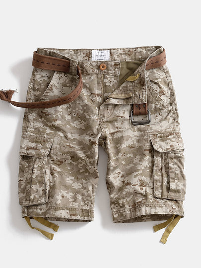 European and American breeches men's shorts outdoor workwear multi-pocket shorts casual five-point pants medium pants straight multi-pocket 5 points