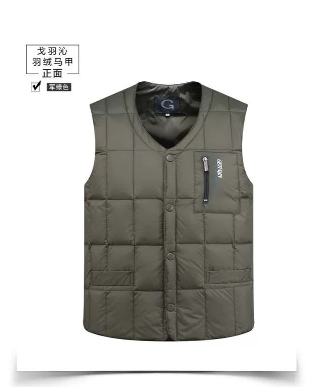 Áo khoác nam trung niên xuống vest nam trung niên cotton cộng với phân bón XL vest nam cao cấp 2018 thu đông ao ba lo nam