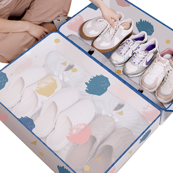 Shoe box storage box without installation translucent thick folding
