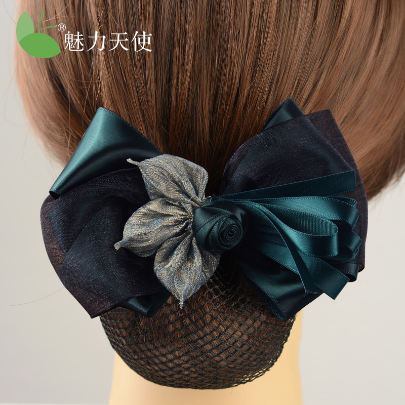 Occupational head flower Korean version of the hair net set plate hair net bag stewardess nurse bank catering business dance hair set accessories