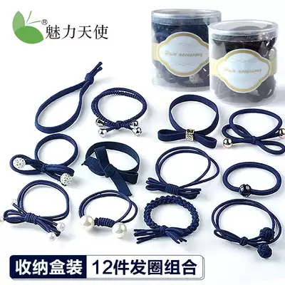 Hair accessories Hair ring Korean headdress small fresh simple hair accessories Female tie hair ponytail rubber band hair ring head flower