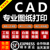 CAD drawing printing A0A1A2A3 project red seal blueprint white drawing color drawing sulfuric acid drawing construction large drawing copy