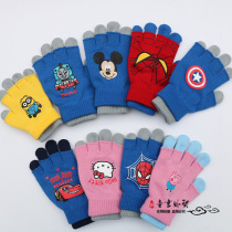 Two pairs of childrens gloves thin Spider-Man gloves double stretch five-finger gloves for boys and girls