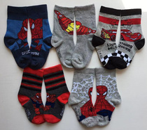5 pairs of cotton Batman socks in stockings for children Spider-Man socks Iron Man Boys cotton socks