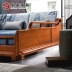 Phòng khách kiểu Trung Quốc có đầy đủ đồ nội thất, bộ ghế sofa gỗ nguyên khối, góc cây du, ghế sofa căn hộ nhỏ có thể tháo rời và giặt được - Bộ đồ nội thất