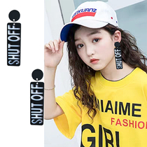 Korean female childrens catwalk earrings earrings ear clip no ear hole exaggerated tide cool fake earrings fashion model personality ear