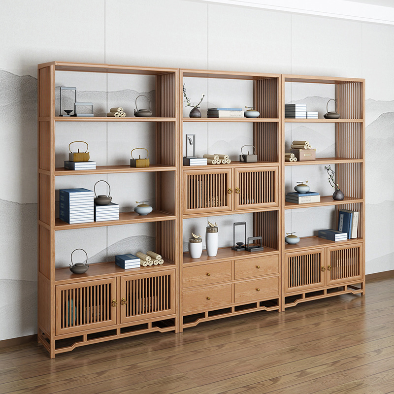 Bogu frame partition solid wood duobao pavilion Chinese tea cabinet rack simple modern pendulum multi-layer tea rack landing