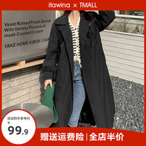 chic wind coat jacket in the middle of a small sub Inron wind this year popular early spring 2022 new autumn and winter