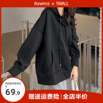 Black Liancap necropolis Womens autumn Winter 2022 New gush thickened design Sensation Little Chic Harbor Wind Blouse