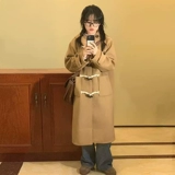 Демисезонное шерстяное пальто, демисезонная небольшая куртка, осенний плащ, средней длины, подходит для подростков