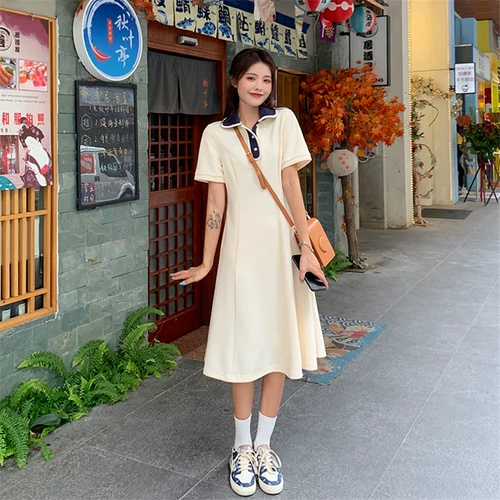 Летнее платье, весенняя длинная юбка, французский стиль