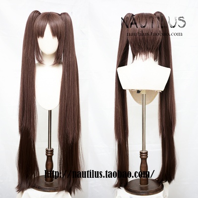 taobao agent [Wig] FGO Fate Yu Ji Yu Meiren Mustard Choi Swimsuit Brown Double Ponyta COS