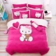 Váy ngủ kt Hello Kitty mùa đông pha lê nhung flannel nhung nhung ba hoặc bốn bộ của phụ nữ công chúa gió lông cừu