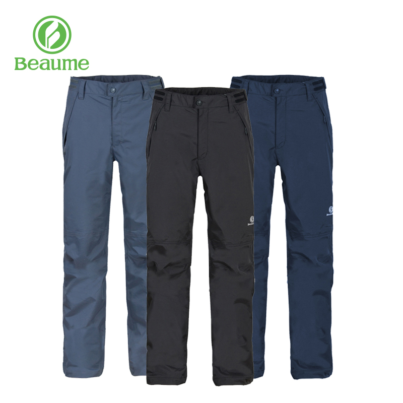 Beaume Baomei outdoor plus velvet thickened charging pants fleece men's and women's windproof warm mountaineering camping pants