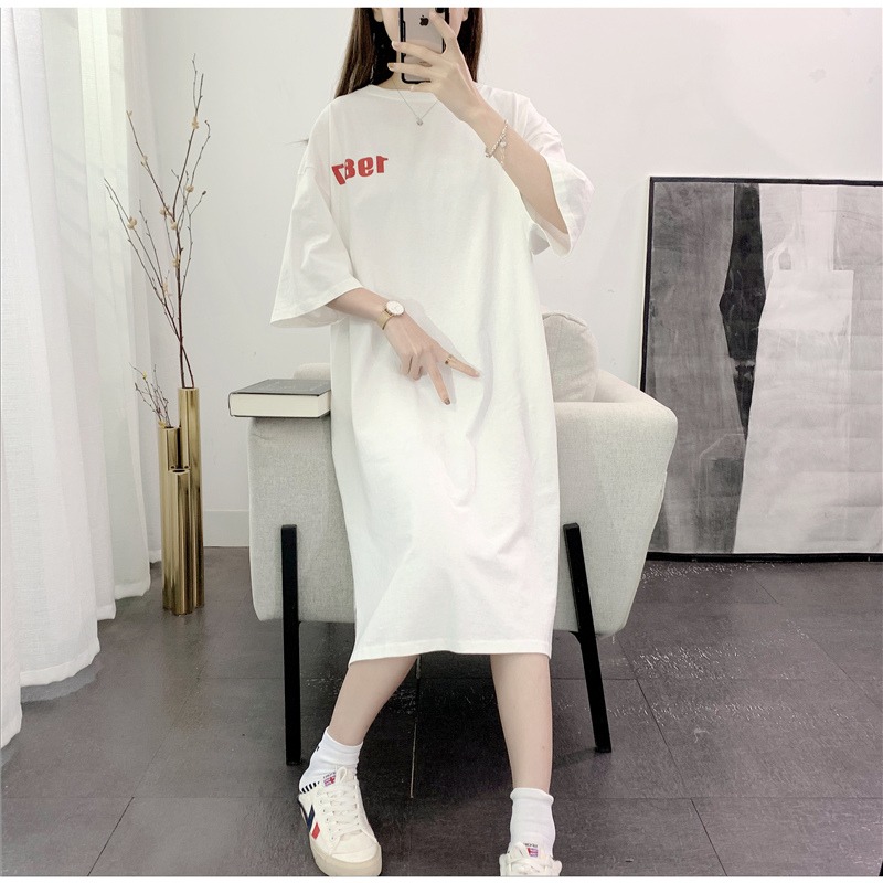 Pregnant Woman T-Shirt Blouse Women Summer Clothing Out Suit Fashion style Summer Shade Summer Thin medium long version of the dress