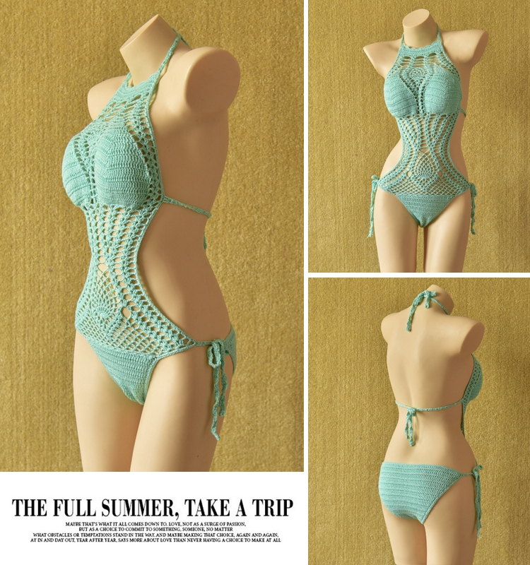 [Đặc biệt hàng ngày] Ngôi sao áo tắm Nữ thần với cùng một đoạn Handmade len đan rỗng spa Xiêm bikini do boi dep