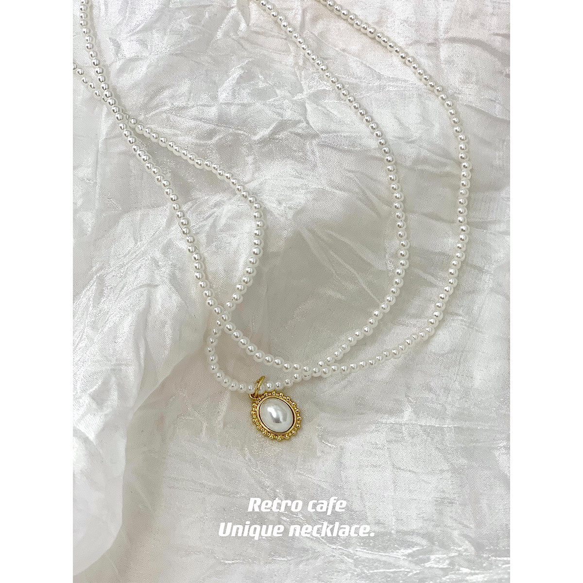 SYT retro and elegant baroque pendant temperament simple clavicle chain girls palace style pearl necklace accessories