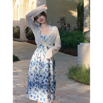 SYT matching harness is very fairy summer hollowed-out perspective sunscreen knit cardiovert woman thin piece of pure color long sleeve jacket