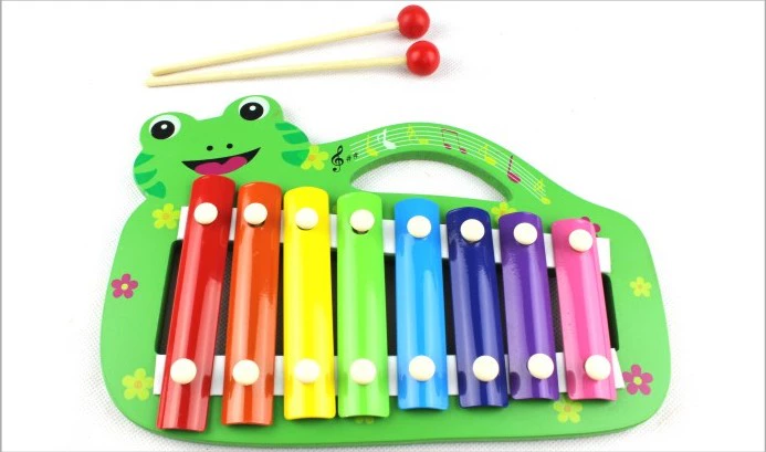 Đồ chơi giáo dục cho trẻ em bằng gỗ bát giác bằng gỗ gõ tay đàn piano thỏ xylophone Bé chơi nhạc cụ