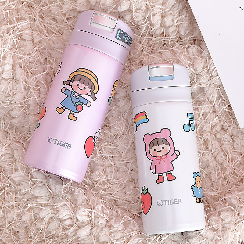 TIGER brand thermos new car direct drinking cup 200ml Ultra-light portable mini cute bullet cover cup MMX