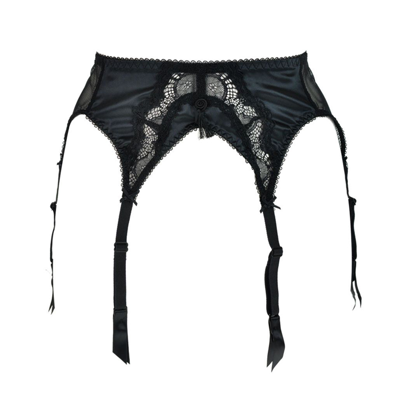 DT071 tháp gọn gàng nhà sàn catwalk sexy 6 móc garter sáu móng vuốt vớ không trượt đen garter dây thun nịt vớ đẹp