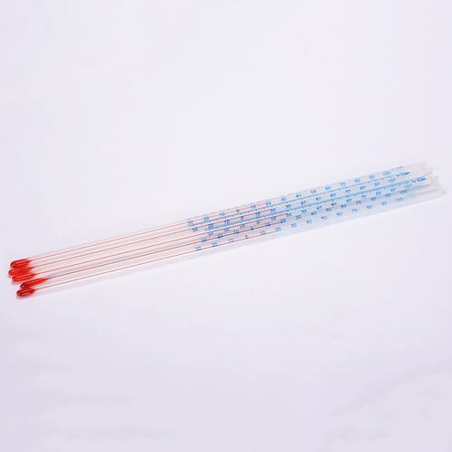 Одно заполненный температурный измеритель стекла Установлен 0-100 ℃ Красная жидкая красная вода 300 мм DIY DIY Cold Made Cold Soap Tool