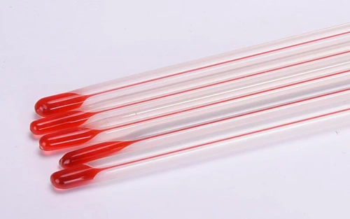 Одно заполненный температурный измеритель стекла Установлен 0-100 ℃ Красная жидкая красная вода 300 мм DIY DIY Cold Made Cold Soap Tool