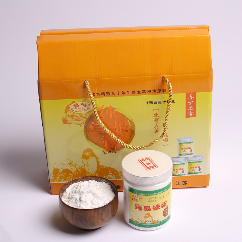 Ge God Kudzuvine Powder Gift Box Installed 250gX6 Jar Jiangsu Danyang Bailong Temple Special Spring Festival Gift Box