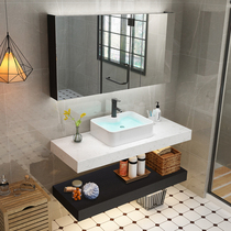 Simple modern marble bathroom cabinet combination hotel toilet wash table wash basin bathroom basin