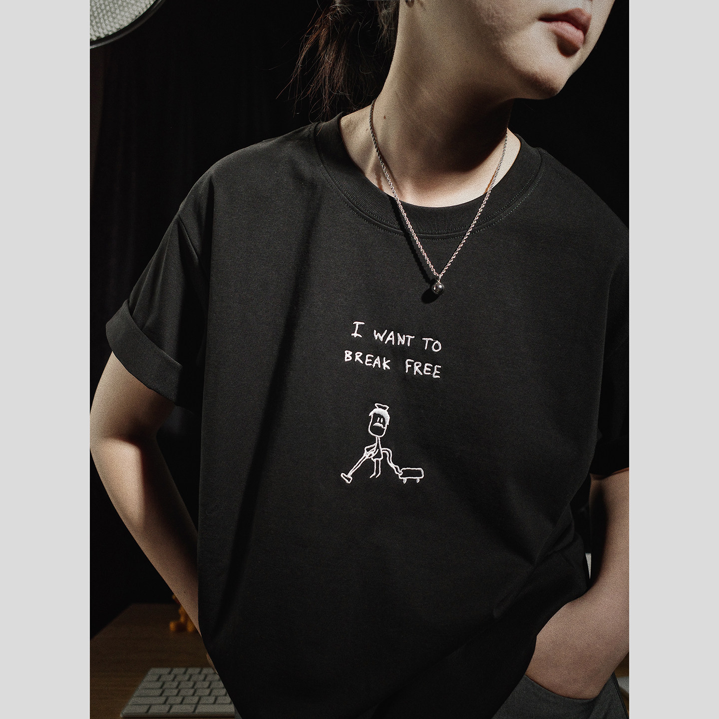 Pii ฉันอยากหลุดพ้น ฉันต้องการอิสรภาพ! เสื้อยืดร็อกควีนยุค 90 สไตล์อเมริกัน ปักลายย้อนยุค