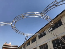 Arc-shaped truss arches arched door round profiled semi-arched frame arched background circular wedding truss