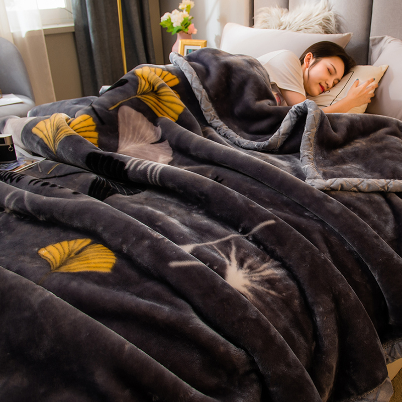 Raschel Blanket, High-End Winter Cloud Blanket, Thickened Coral Fleece Blanket, Autumn and Winter Warm Fleece Blanket, Quilt for Bed Use