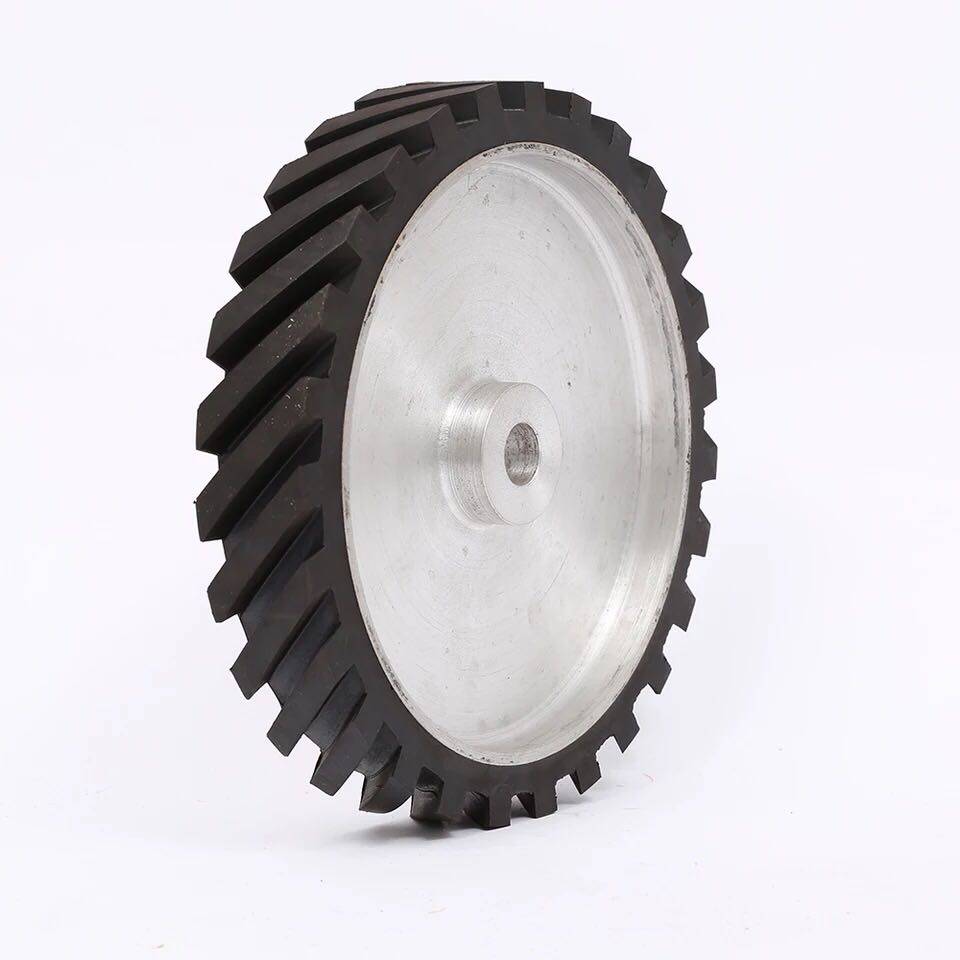 Hot selling double wheel sand belt machine New machine rubber wheel 300X50 polished sand belt machine wheel dragon sword grinding wheel 25 holes