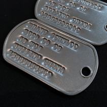 Customized identity tags a pair of 2 accessories all original US military machine-made soldier tags dog tags information identification tags