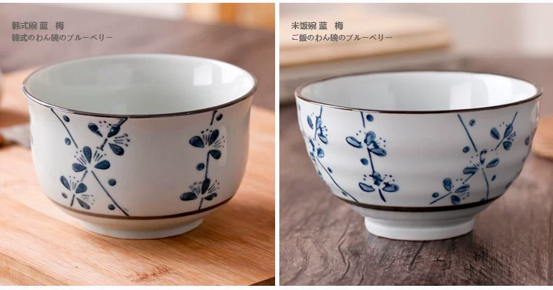 Millet cơm bát tráng miệng nhà mì bát bát súp bát gốm underglaze màu Jingdezhen bộ đồ ăn