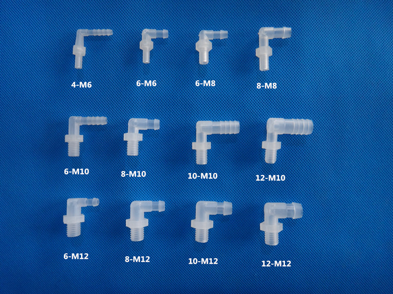 M10 Metric Elbow Nozzle M6 M8 Thread Right Angle Nozzle M6 Elbow Plastic Bend 90° Threaded Connector