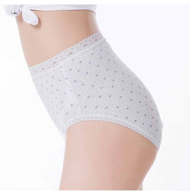 [5 tải] Nhật Bản chất liệu cotton cao eo nữ đồ lót cotton kích thước lớn thoải mái và khả năng chống đóng cọc quần chip đôi