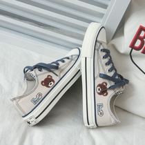 100 Ride-to-couple Sail Shoes Trend 2021 Spring paragraph Han version Little Bear Mens student Teen Board Shoes